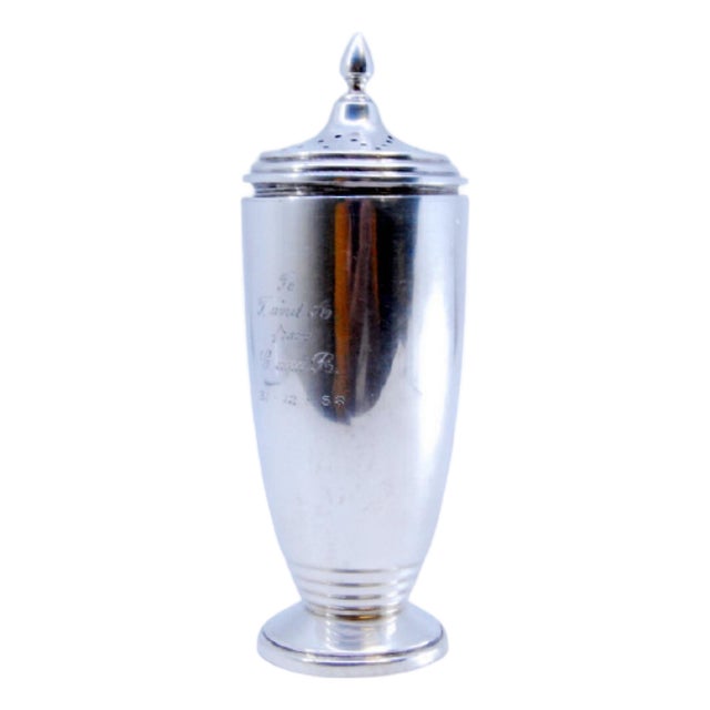 Silver Candleholder with Lid and Base Trims For Sale