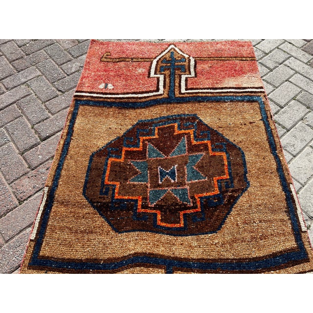 1960s 1960s Handmade Turkish Rug - 39" X 84" For Sale - Image 5 of 11