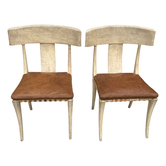 Pair of Klismos Chairs Attr to t.h. Robsjohn-Gibbings For Sale