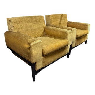 Vintage Lounge Chairs by Ennio Saliola, 1950s, Set of 2 For Sale