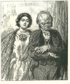 Paul Gavarni, The Companionship, Original Lithograph, 1881