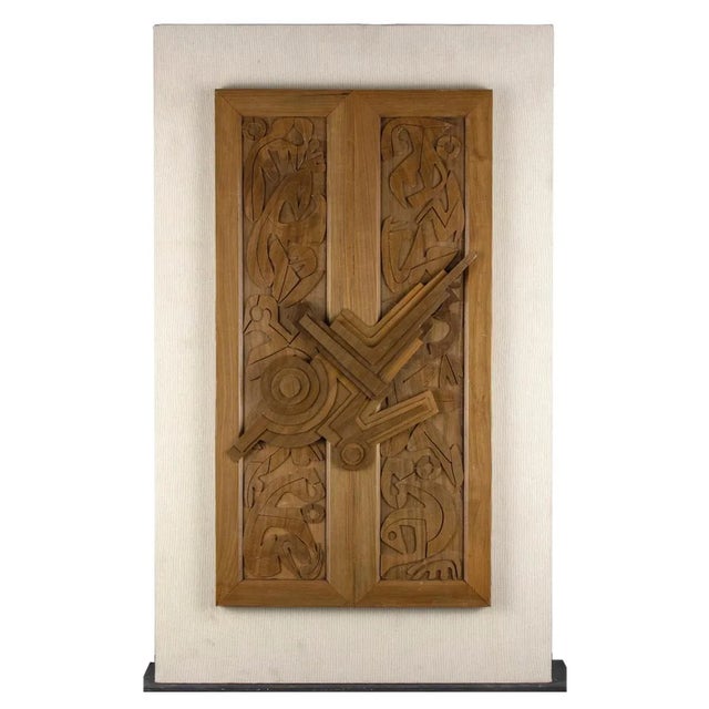 Leo Guida, The Big Door 3, Mahogany Relief, 1986 For Sale