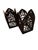 Dramatic and exceptionally substantial pair of vintage cast iron Gothic cathedral candle holders featuring elaborate...
