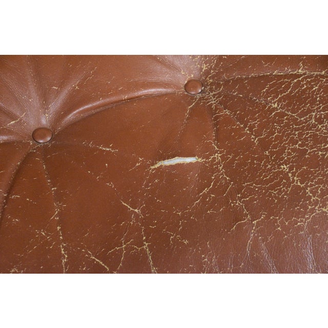 1970s Brown Leather Sapporo Loveseat Sofa by Mario Marenco For Sale - Image 9 of 10