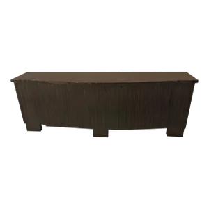 Palatial Pace Collection Wavy Front Mahogany Lacquered Credenza or Sideboard