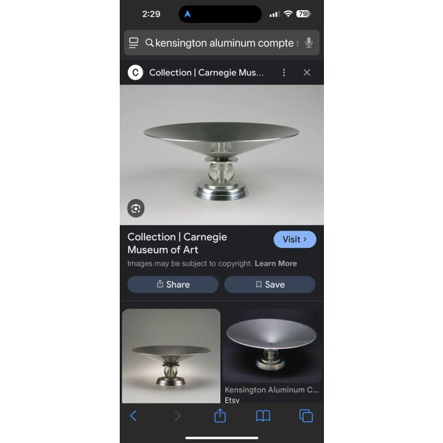 1934 Kensington Lurelle Guild Stratford Compote For Sale In Pittsburgh - Image 6 of 6