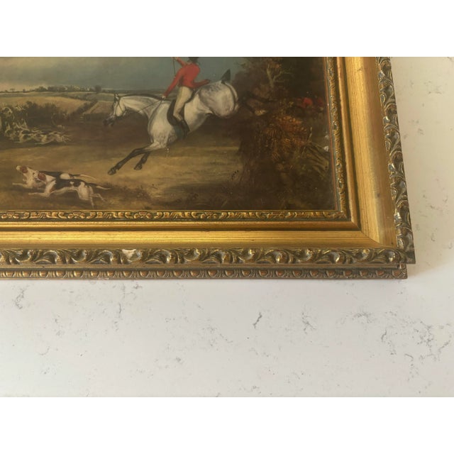 A very good vintage print of Full Cry by FC Turner produced by The Medici Society on board. Lovely gilt frame. Hand...