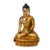 Late 20th Century Natural Rock Crystal Gilt Bronze Buddha Nepal Authenticity Seal For Sale