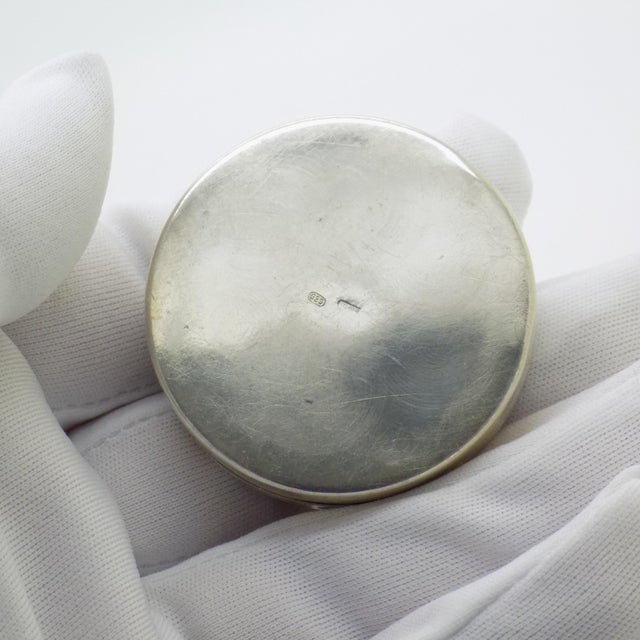 Vintage Italian Handmade 925 Sterling Silver Pill Snuff Trinket Box, Alessandria, 1970s For Sale - Image 10 of 17