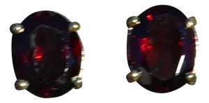 Ladies 14K Yellow Gold 4 CTW Garnet Stud Earrings, 2 Pieces