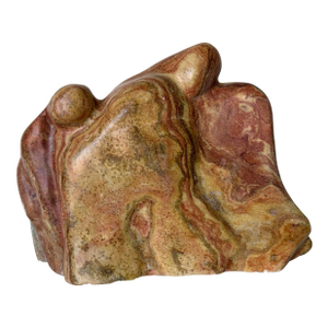 1996 Benait Menashe Hand-Carved Marble Abstract Sculpture