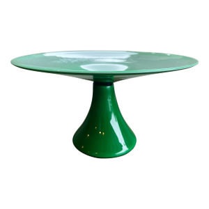 Rare Vintage Mid Century/Hollywood Regency Carlo Moretti Murano Italian Green Glass Cake Stand