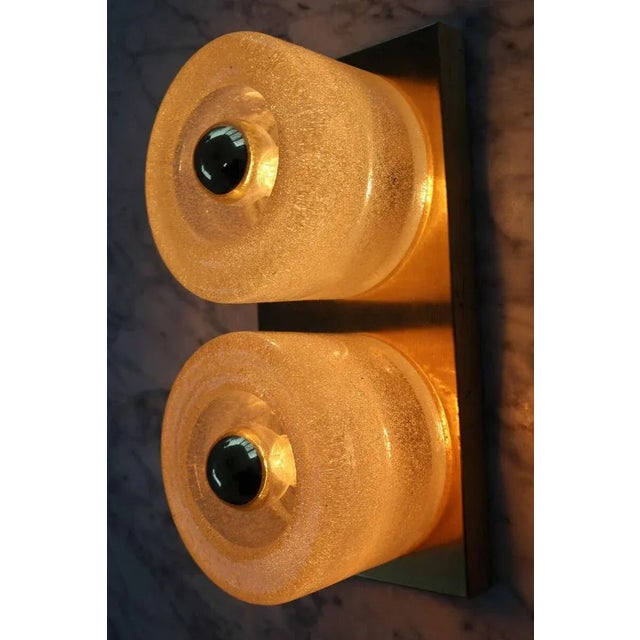 Ice Glass Wall Lamp from Peill & Putzler, 1970s For Sale - Image 4 of 7
