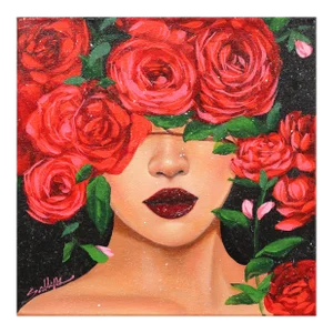 Red Roses 3 - Original Sally K Figurative Original Artwork by Sally K