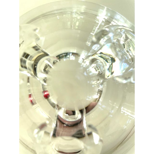 Stuben Vintage Steuben Signed Floret 3-Toed Crystal Footed Bowl by Donald Pollard For Sale - Image 4 of 5
