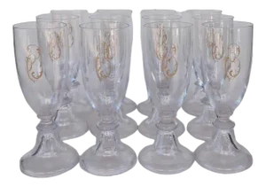 19th Century Champagne Flutes in Val Saint Lambert Crystal, Set of 12