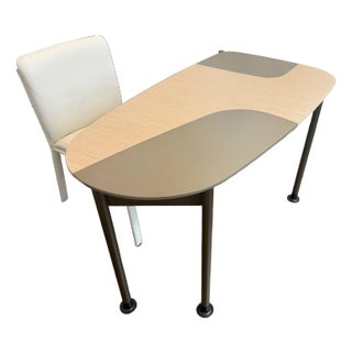 Natuzzi Desk and Leather Chair - Set For Sale