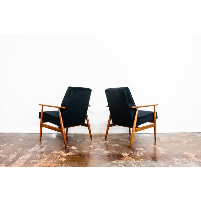 Wood Vintage Lounge Chairs by H. Lis, Poland, 1970s, Set of 2 For Sale - Image 7 of 13