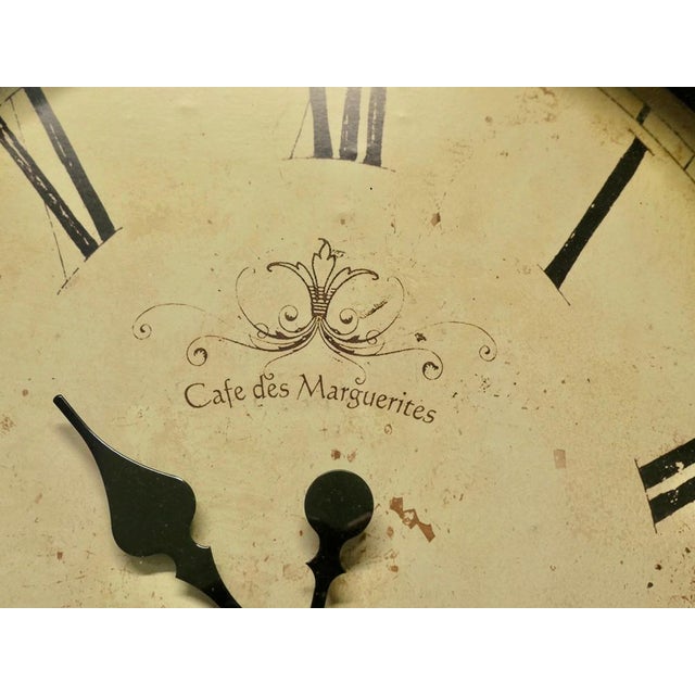 Large French Bistro Wall Clock, 1960s For Sale - Image 4 of 9