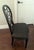 Mid 20th Century Italian / Regency Black Wood Fabric Wheelback Dining Chair For Sale - Image 4 of 9