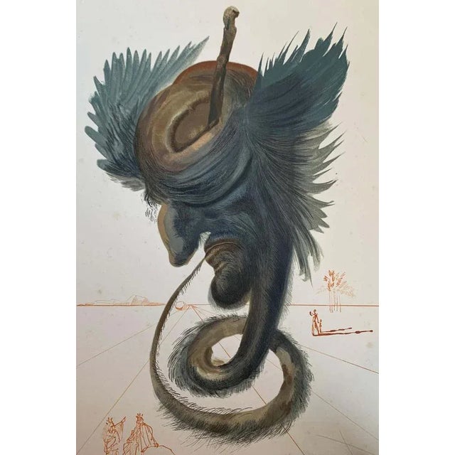 Modern Salvador Dali, Inferno Canto 20, 1970, Signed Engraving For Sale - Image 3 of 13
