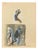 Mino Maccari, Game of Shadow, 1940, Watercolor For Sale