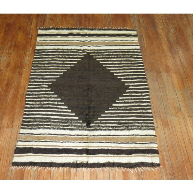 Mid 20th Century Zabihi Collectio nSirt Vintage Turkish Mohair Rug For Sale - Image 5 of 18