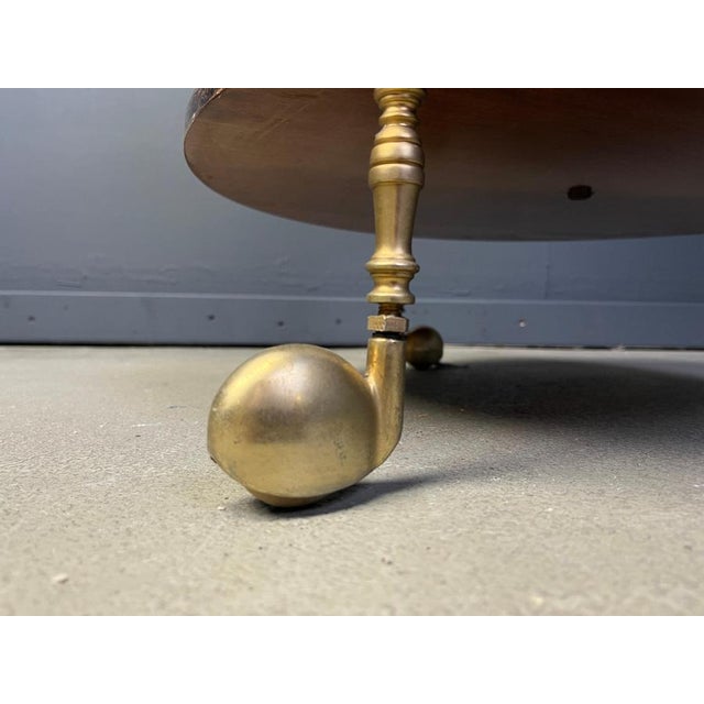 Metal Italian Lacquered Goatskin Serving Bar Cart from Aldo Tura, 1960s For Sale - Image 7 of 12