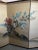Wood Mid 20th Century Asian Japanese Floral Bird 4 Panel Byobu Screen Divider Signed For Sale - Image 7 of 12