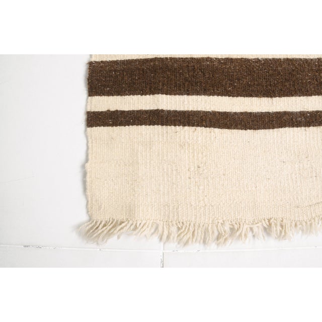 Vintage Wool Stripe Kilim Runner For Sale - Image 9 of 10