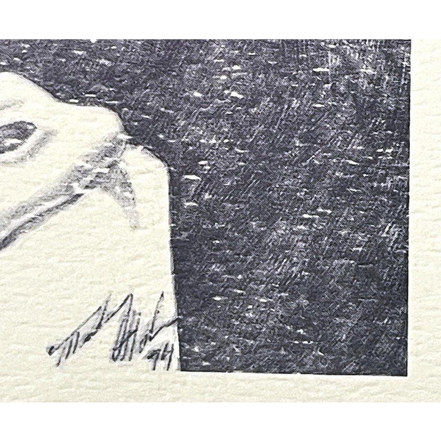 Abstract Mayling Mack Holm Lullaby Fantasy Print Patch Work Cat & Dog 1975 For Sale - Image 3 of 3