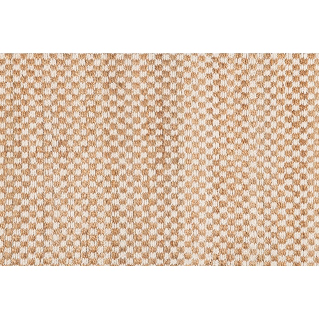 Transitional Part & Parcel Goods Textured Check Runner, 2’6”x8', Natural and Eggshell For Sale - Image 3 of 5