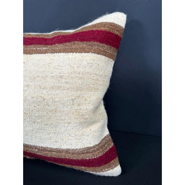 Contemporary Turkish Hemp Pillow Cushion Natural Beige Brown Pillow Cushion Cover 20"x20" For Sale - Image 3 of 4