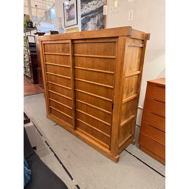Tansu Storage Sliding Door Cabinet, Vintage For Sale In San Francisco - Image 6 of 14