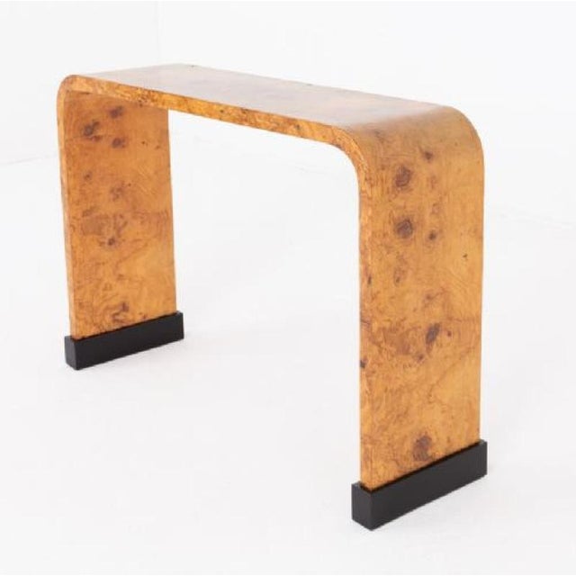 Art Deco Console Table in Olive Wood, 1930s For Sale - Image 3 of 3