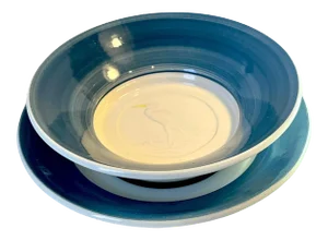 Vintage Artisan Ceramic Pelican Accent Dishes- 2 Pieces