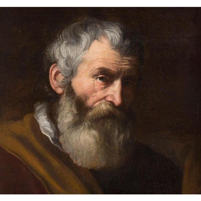 Follower of Jusepe Ribera Bearded Man, 1800s, Paint For Sale - Image 4 of 18