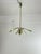 Mid-Century Modern Mid-Century 6-Light Brass Chandelier in the style of Oscar Torlasco, 1950s For Sale - Image 3 of 9