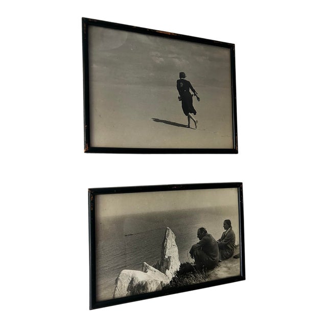 Mid 20th Century Pair of Photos-Couple at Beach For Sale