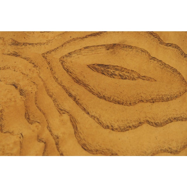Wood Maitland Smith Round Art Deco Burl Wood End Table For Sale - Image 7 of 18