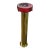 Italian Mid-Century Brass and Red Lucite Pedestal Ashtray, 1970s For Sale