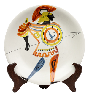 Glazed Earthenware Plate by Roger Capron, 1950s