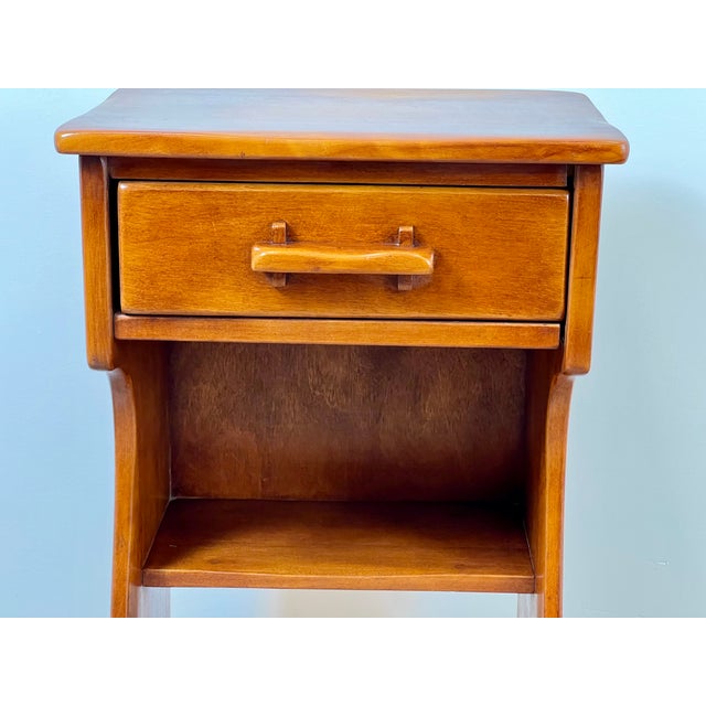 1960s 1960s Vintage Mid-Century Rock Maple Night Stand by Cushman For Sale - Image 5 of 7