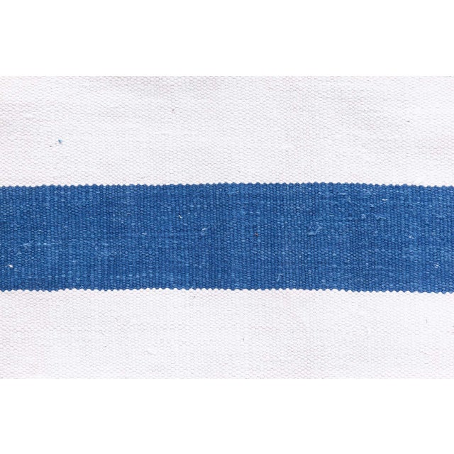 Doris Leslie Blau Vintage Indian Dhurrie Striped Rug For Sale - Image 4 of 8