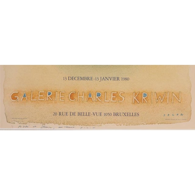 Galerie Charles Kriwin Poster after Jean-Michel Folon For Sale - Image 4 of 6