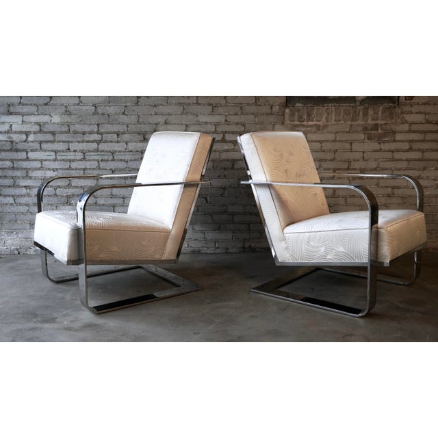 MidCentury Modern Ralph Lauren Chrome Lounge Chairs a Pair Chairish