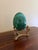 Contemporary Large Solid Malachite Egg on Neoclassical Brass Stand For Sale - Image 3 of 10