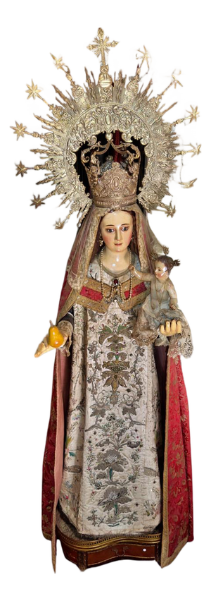 Peruvian Virgin and Child in the Dress, 17th Century