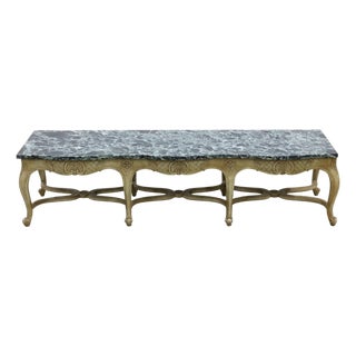 Louis XV Style Marble Top Low Table or Bench, Early 20th Century For Sale