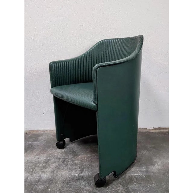 Animal Skin Set of Leather Armchairs attributed to Afra & Tobia Scarpa for Maxalto, Italy, 1985 For Sale - Image 7 of 10